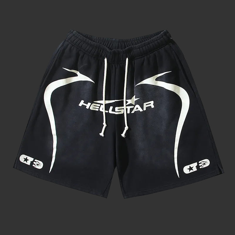 Hellstar 'Sports' Flying Star Fleece Shorts Black