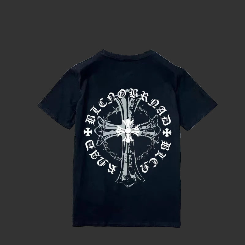 Chrome Hearts Barbed Wire / Blood Cross Back Print Tee (Black)