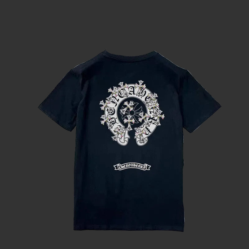 Chrome Hearts Rainbow / Multi Color Cross Pocket Tee