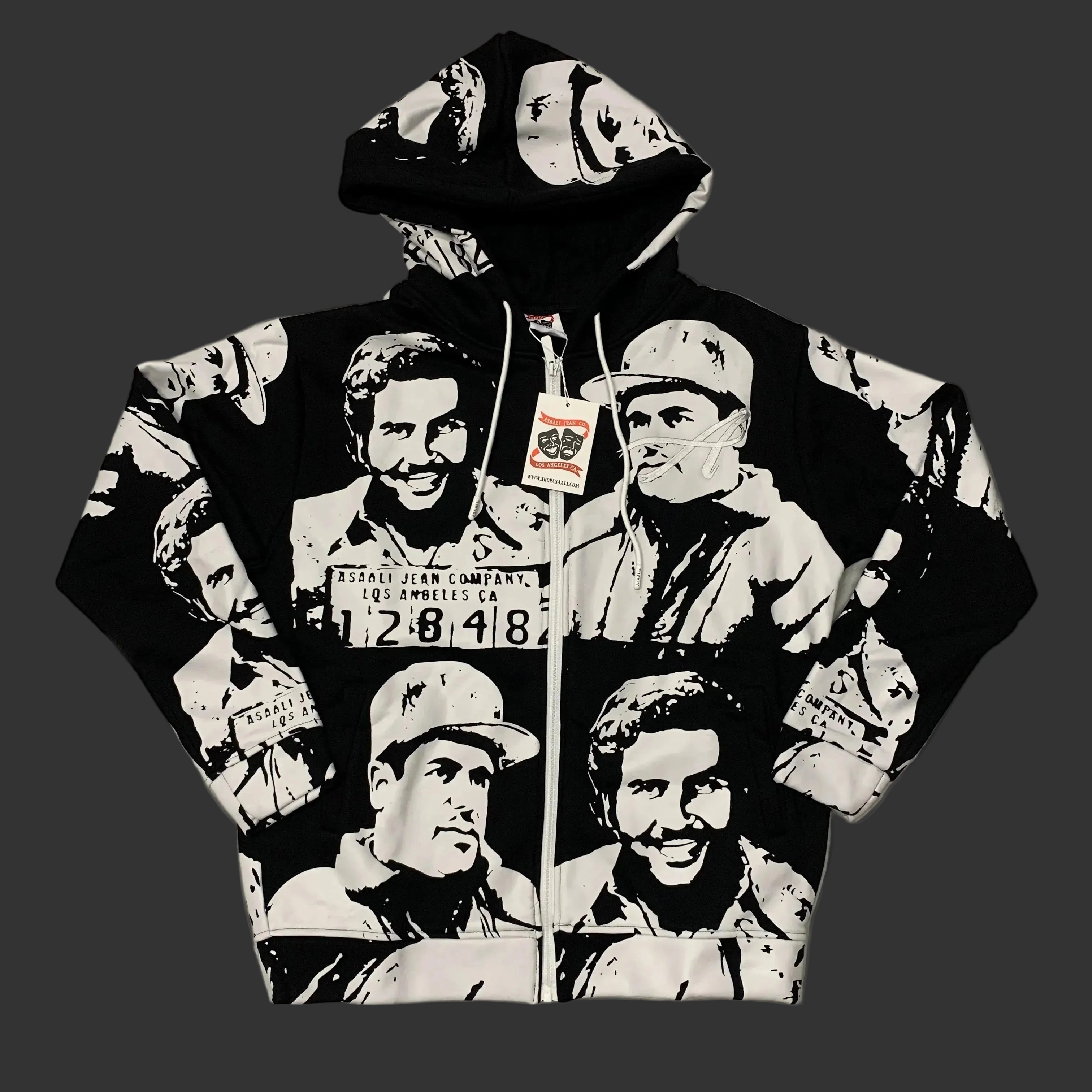 Cough Syrup x Asaali Narcos Zip Up White
