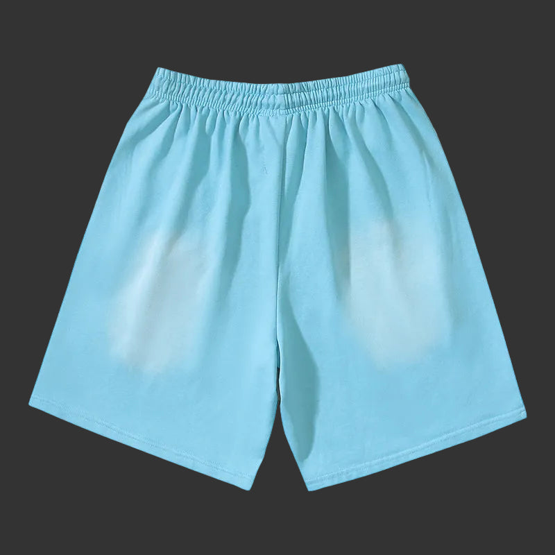 Hellstar Sports Flame Shorts Baby Blue