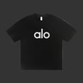 Alo Classic Large Logo Black Tee