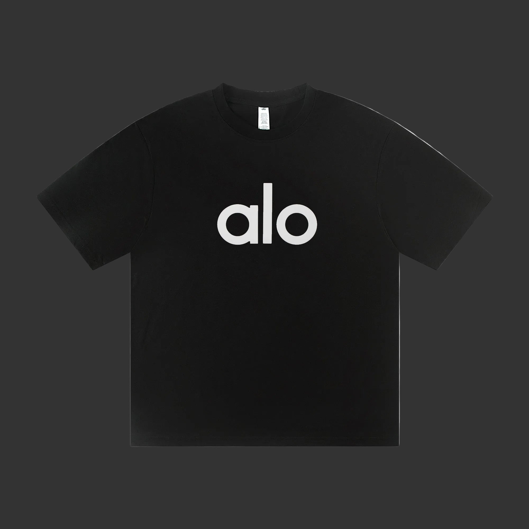 Alo Classic Large Logo Black Tee