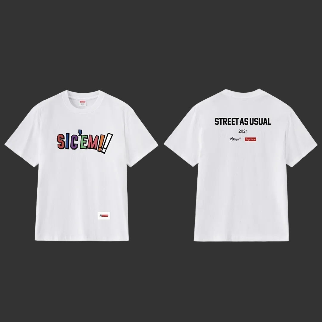 Supreme / WTAPS Sic'Em! Tee (“Street As Usual”)