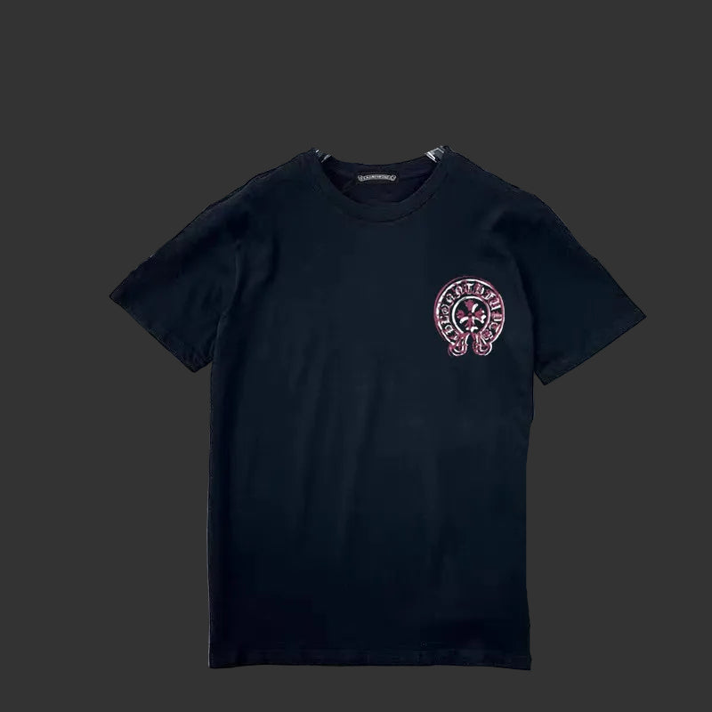 Chrome Hearts Dagger Scroll Pocket Tee (Black with Red/Pink accents)
