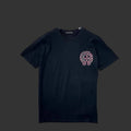 Chrome Hearts Dagger Scroll Pocket Tee (Black with Red/Pink accents)
