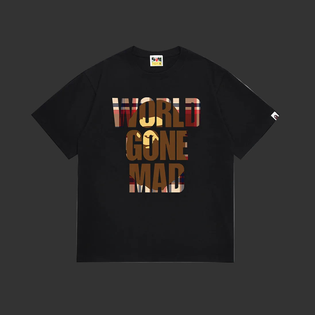 BAPE WORLD GONE MAD TEE (black)