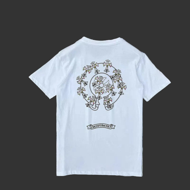 Chrome Hearts Rainbow / Multi Color Cross Pocket Tee