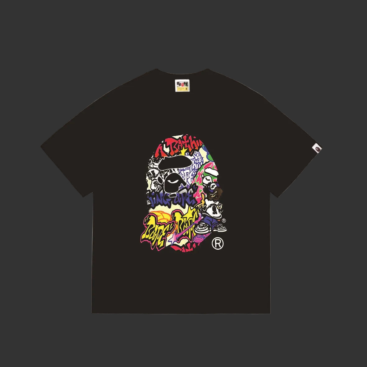 BAPE GRAFFITI BIG APE HEAD TEE (black)