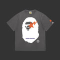 BAPE x HERON PRESTON APE HEAD LIGHTING TEE (grey)