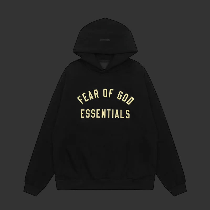 Fear of God Essentials Arch Logo Hoodie 'Jet Black'