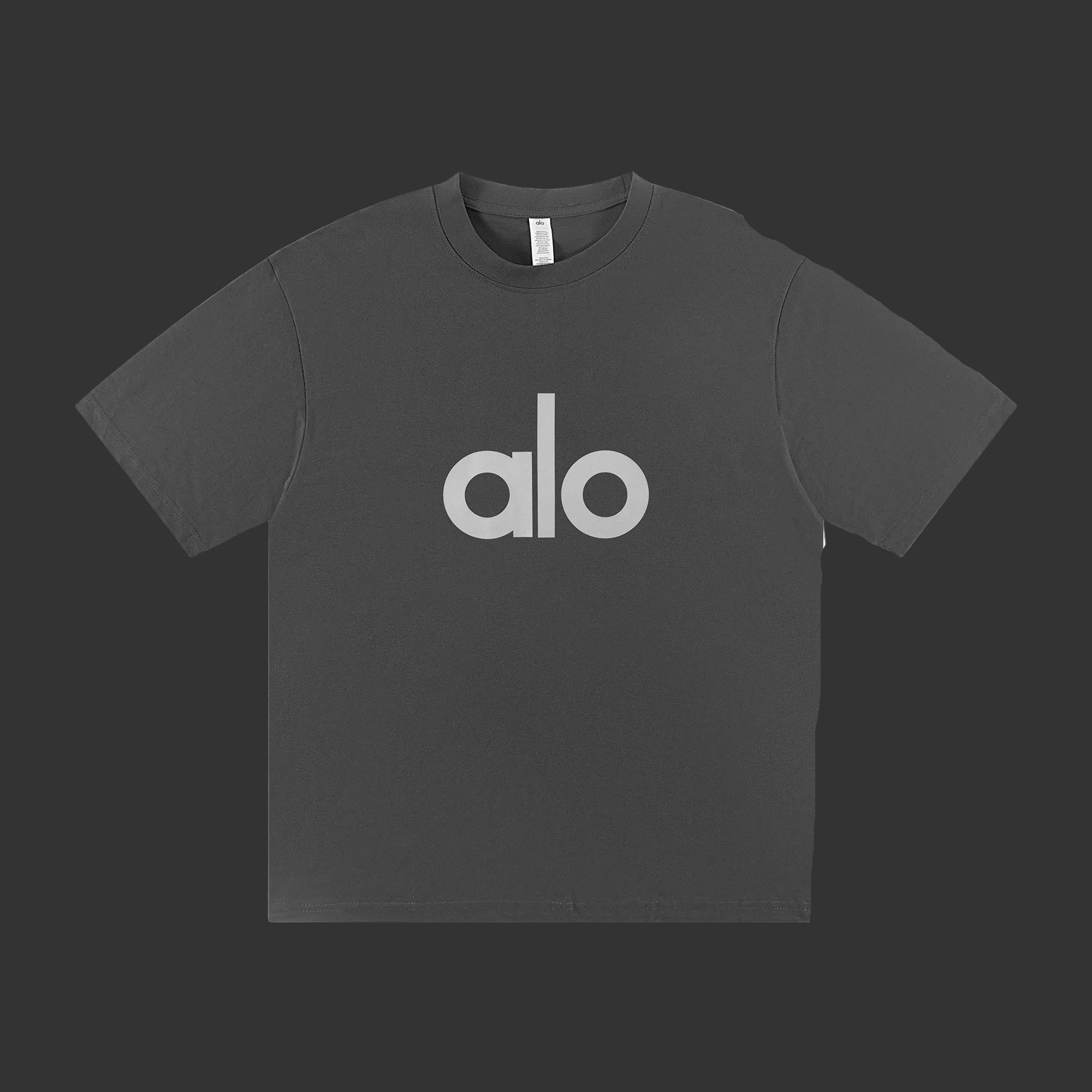 Alo Classic Large Logo Slate Grey Tee