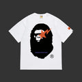 BAPE X HERON PRESTON APE HEAD LIGHTING TEE (white)