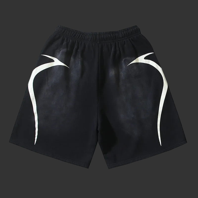 Hellstar 'Sports' Flying Star Fleece Shorts Black
