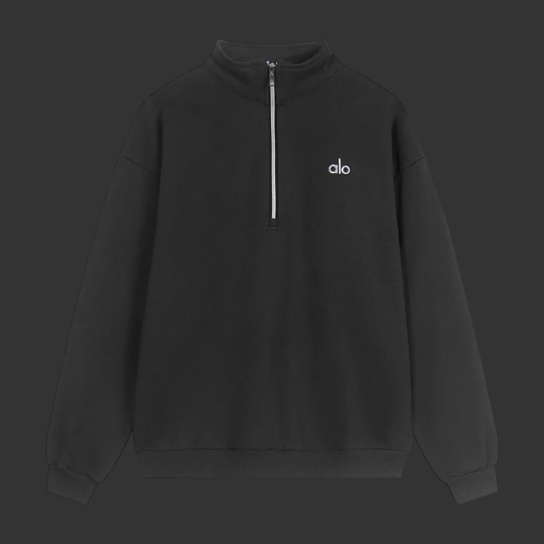 Alo Accolade Quarter Zip Pullover Slate Grey