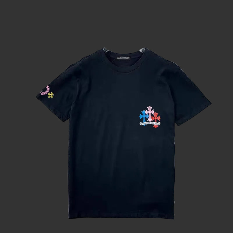Chrome Hearts Multi Color Cross Pocket Tee (Black)