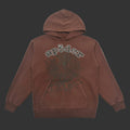 Sp5der Rhinestone Brown Web Hoodie