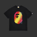 BAPE GRADIENT SPECKLE APE HEAD TEE (black)