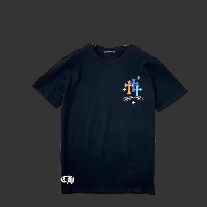 Chrome Hearts Multi Cross Wreath / Cemetery Scroll Tee (Black)