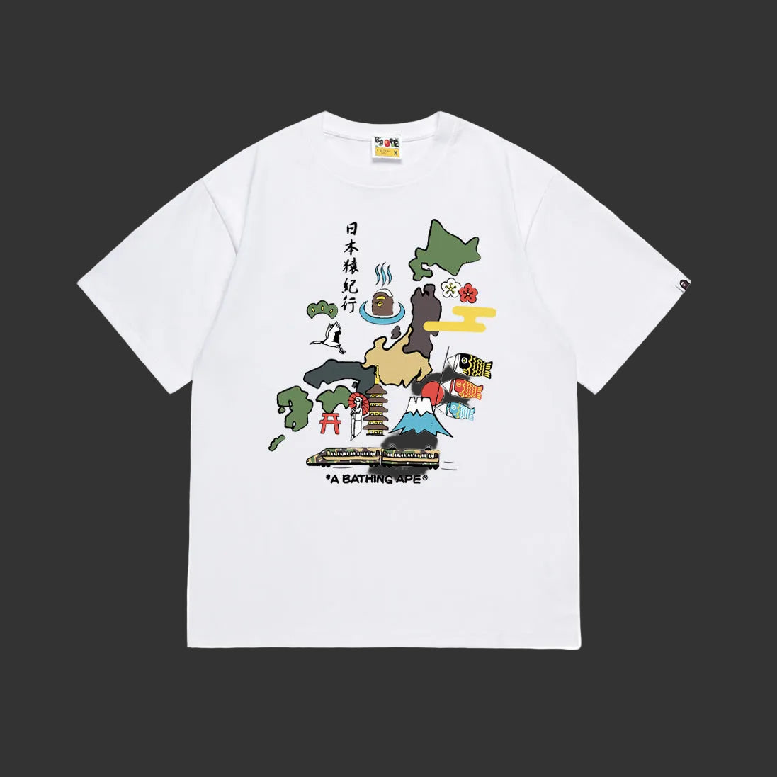 BAPE JAPAN MAPE / SOUVENIR STYLE TEE (white)