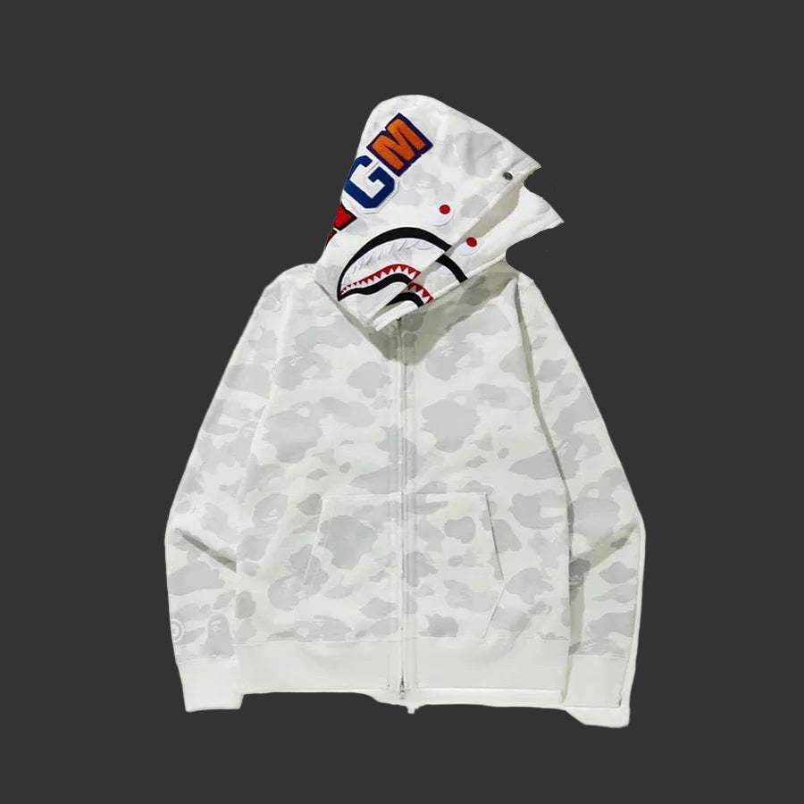 City Camo Shark Full Zip Hoodie (Glow in the Dark)