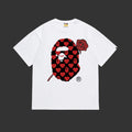 BAPE ROSE APE HEAD HEARTS TEE (white)
