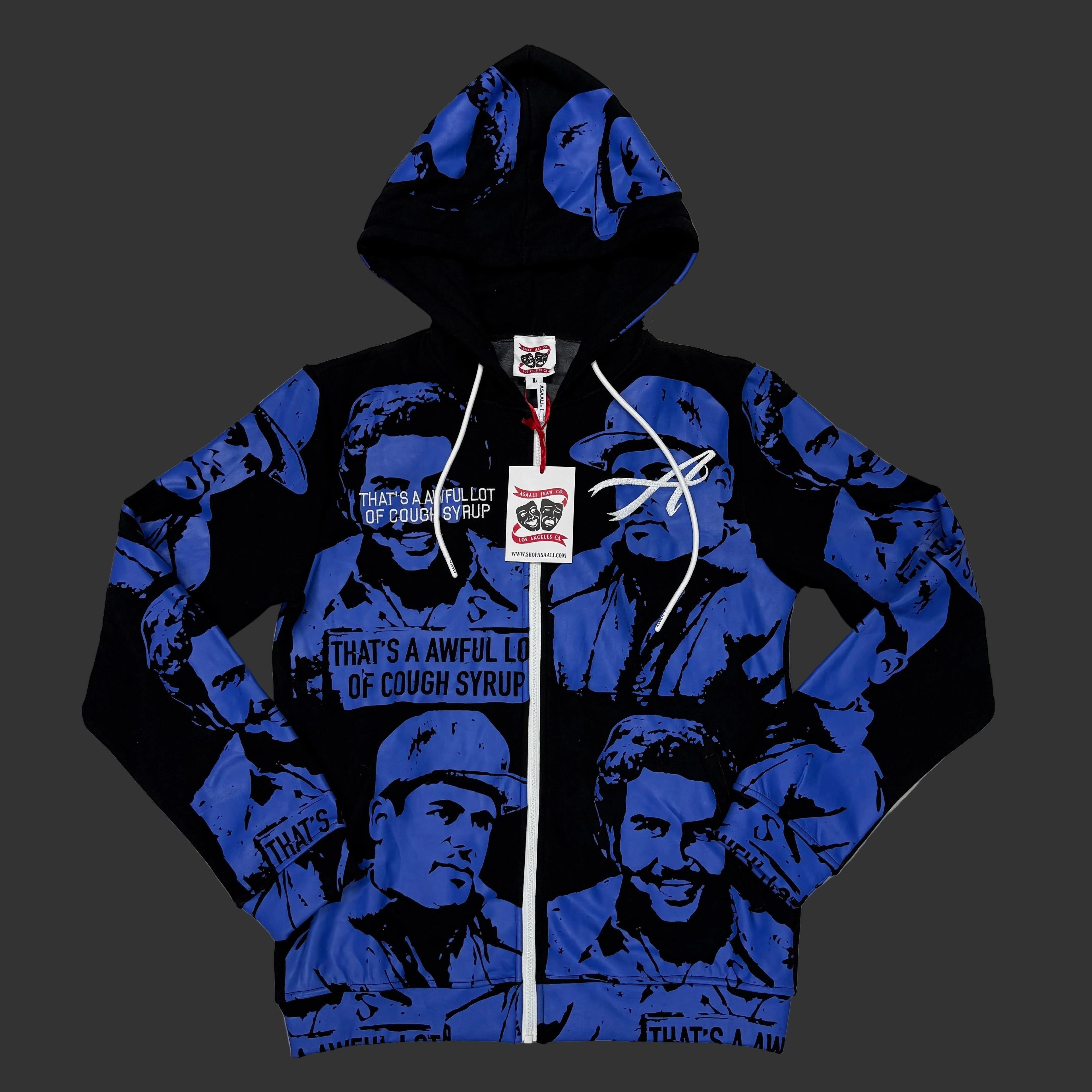Cough Syrup x Asaali Narcos Zip Up Blue