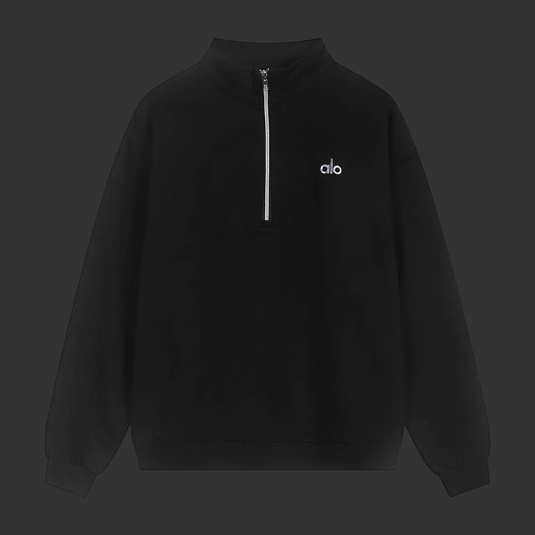 Alo Accolade Quarter Zip Pullover Black