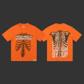 Thats A Awful Lot Of Cough Syrup Orange Skeleton Rib Cage Tee