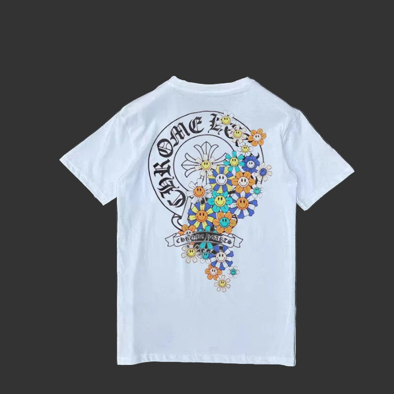 Chrome Hearts Multi Cross Wreath / Cemetery Scroll Tee (White)
