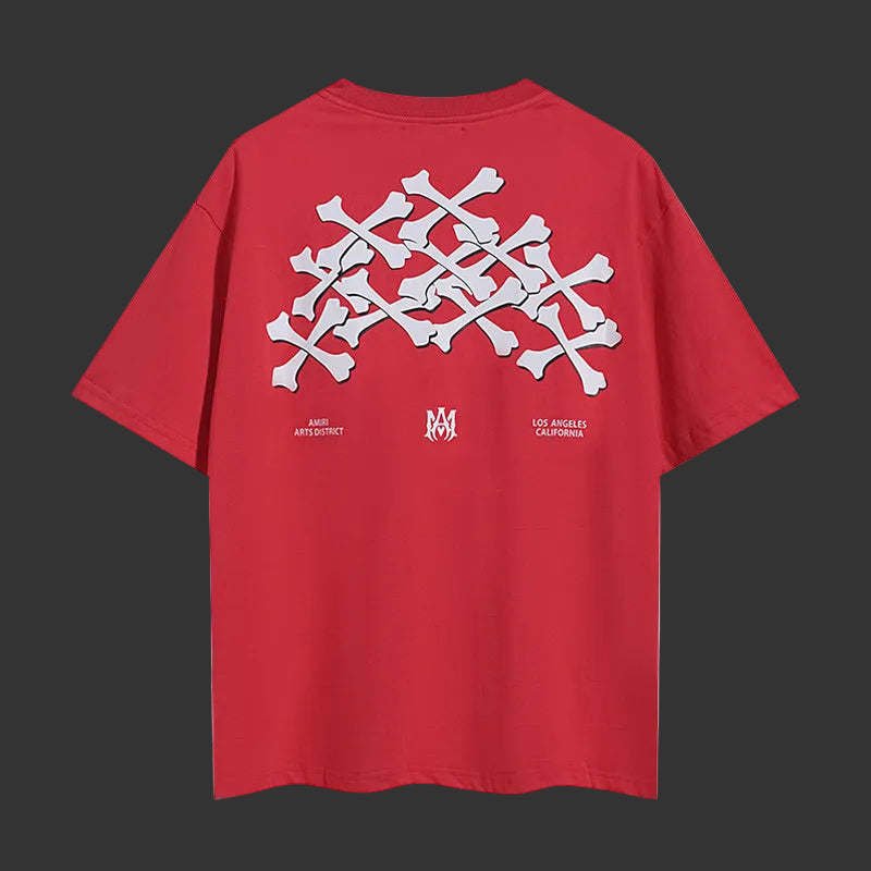Amiri Bones Stacked Tee (red)