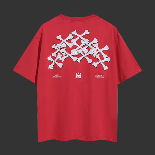 Amiri Bones Stacked Tee (red)