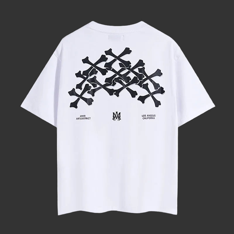 Amiri Bones Stacked Tee (white)