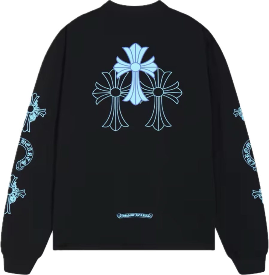 Chrome Hearts Triple Cross Logo L/S T - Shirt