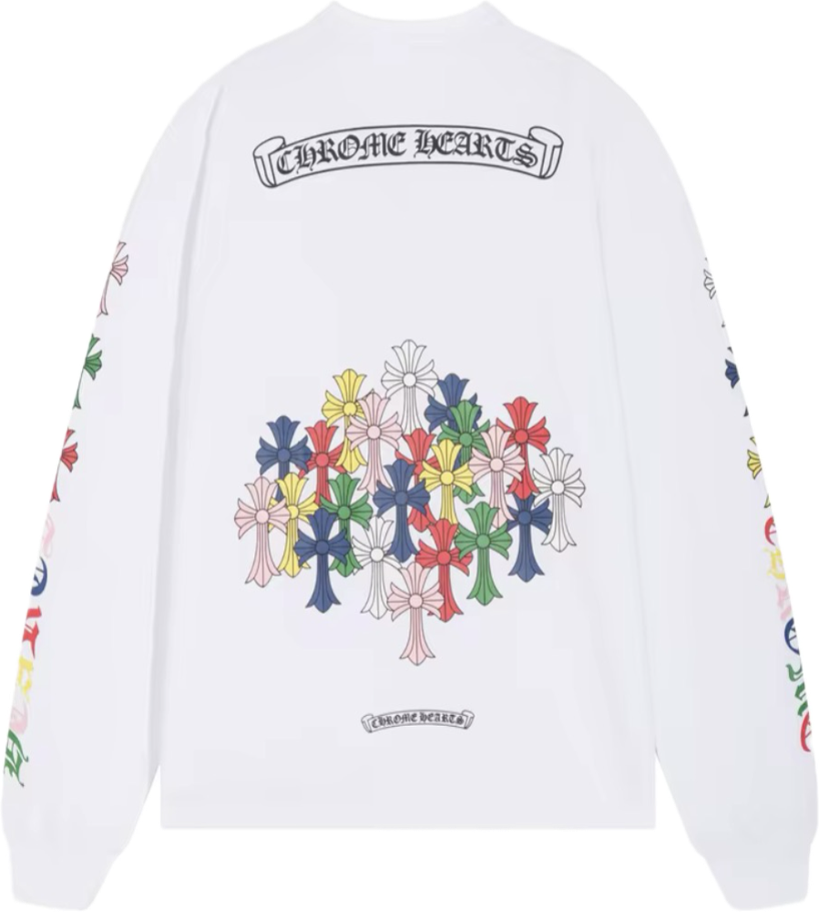 Chrome Hearts-Longsleeve Multi Color Cross Cemetary