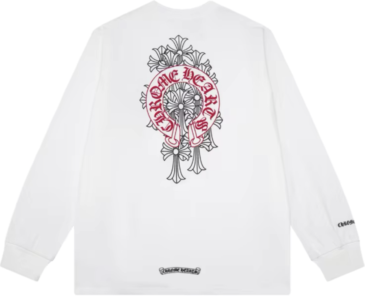 Chrome Hearts Red Cross White Longsleeve