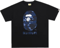 BAPE ABC CAMO BIG APE HEAD TEE MENS (black x blue)