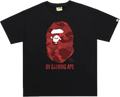 BAPE ABC CAMO BIG APE HEAD TEE MENS (black x red)