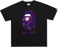 BAPE ABC CAMO BIG APE HEAD TEE MENS (black x purple)