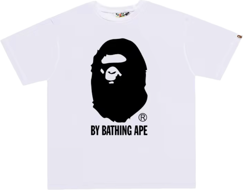 BAPE ABC CAMO BIG APE HEAD TEE MENS (white x black)