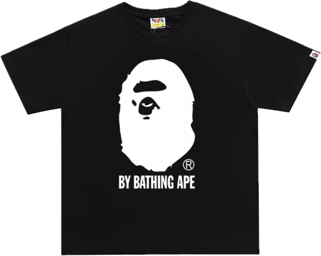 BAPE ABC CAMO BIG APE HEAD TEE MENS (black x white)