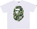 BAPE CAMO BIG APE HEAD TEE MENS (white x green)
