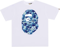 BAPE CAMO BIG APE HEAD TEE MENS (white x blue)