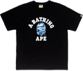 BAPE ABC CAMO COLLEGE TEE MENS (black x blue)