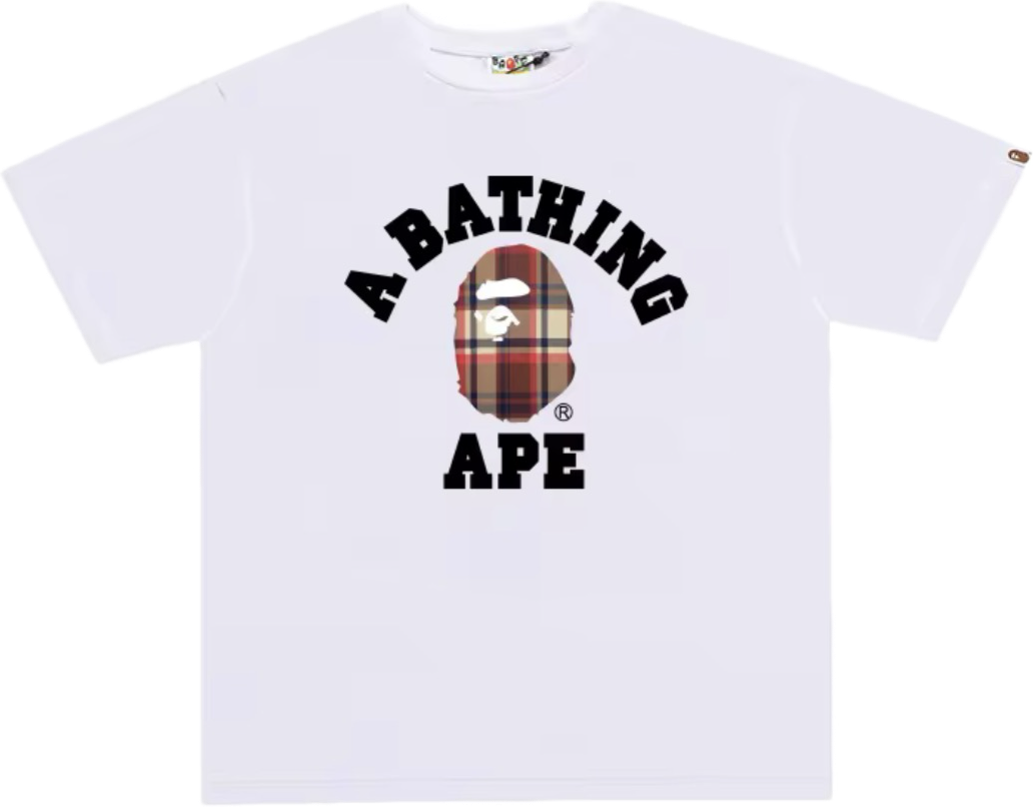 BAPE ABC CHECK COLLEGE TEE (black)