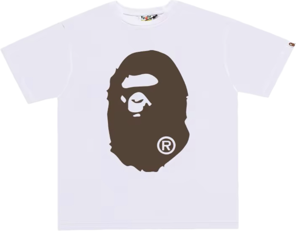 BAPE BIG APE TEE MENS (brown x white)