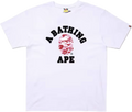 BAPE ABC CAMO COLLEGE TEE MENS (white x pink)