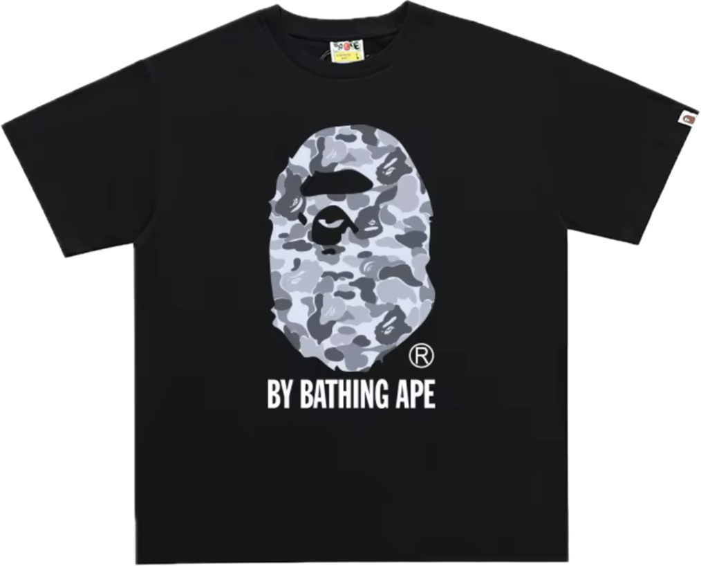 BAPE ABC CAMO BIG APE TEE MENS (black x grey)