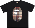 BAPE CHECK BIG APE TEE MENS