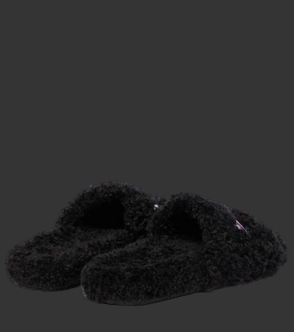 Balenciaga Fur Slides Black